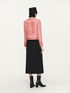 INTO THE EAST 25 Autumn/Winter Pink Embroidered Button Tussah Silk Suit ITE-E1DGAW021PK22SU-FEN Pink